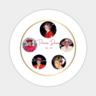 Princess Diana Remembrance - Icon Collage 1961-1997 Magnet